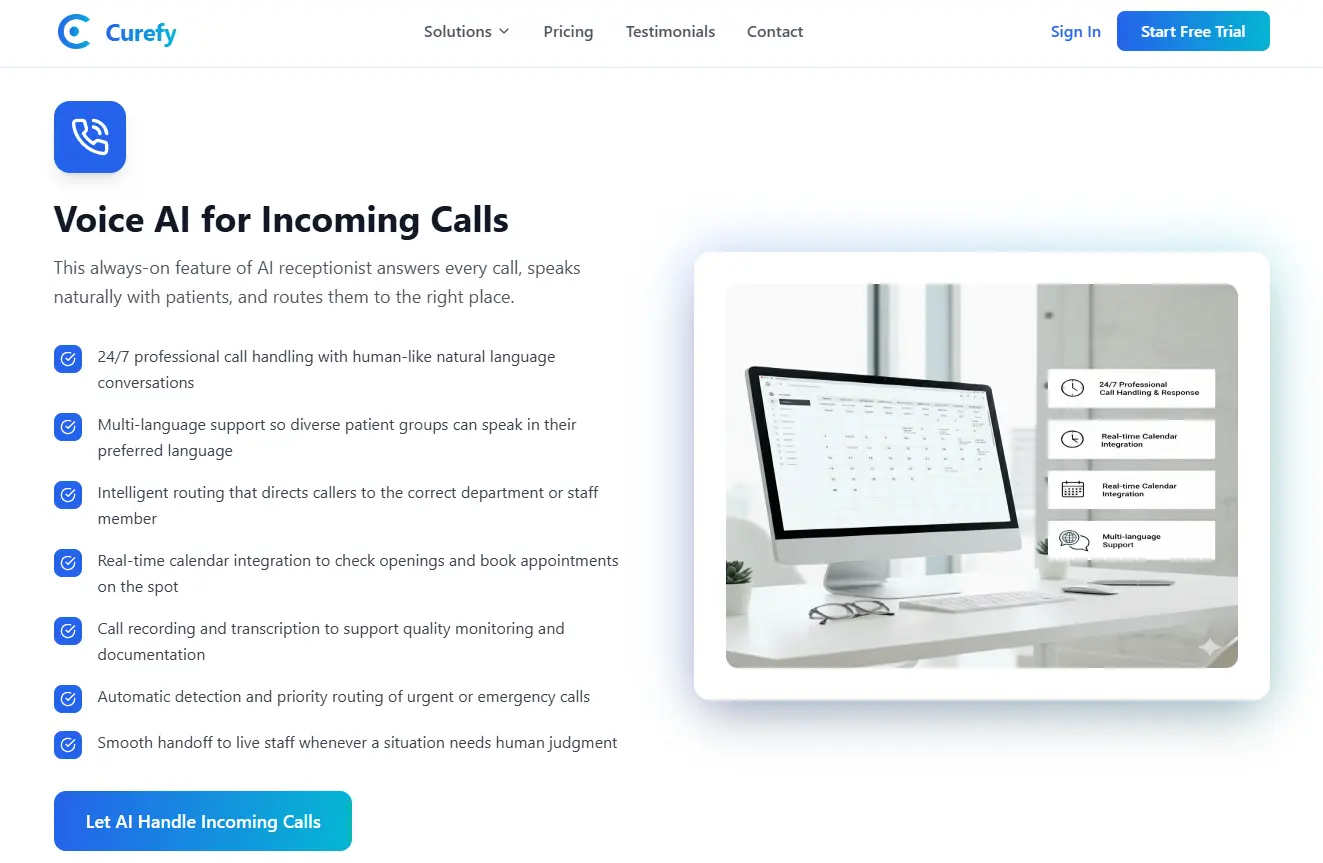 Curefy brings HIPAA compliant AI voice agent for healthcare that helps in scheduling and patient communication
