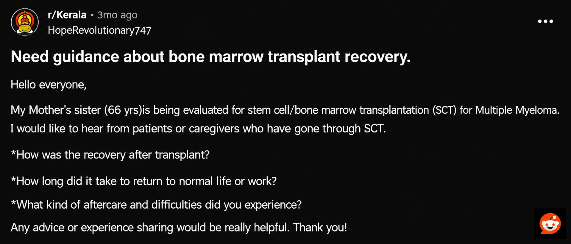 bmt recovery timeline