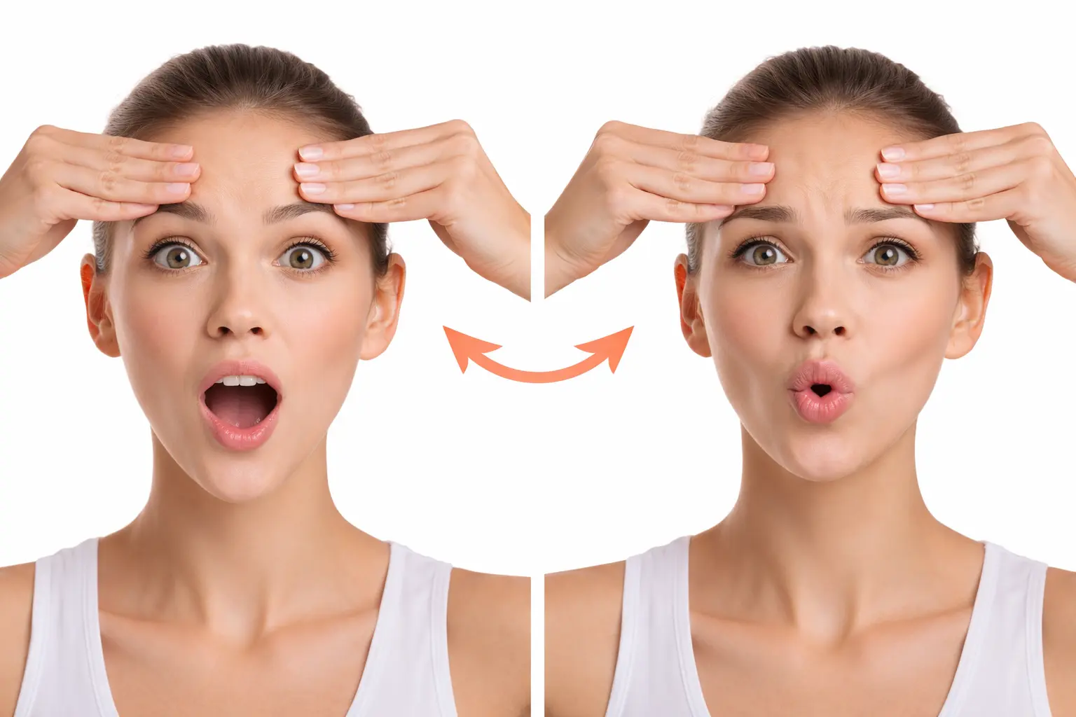 eyebrow raise is a great exercise to tone the area around your eyes
